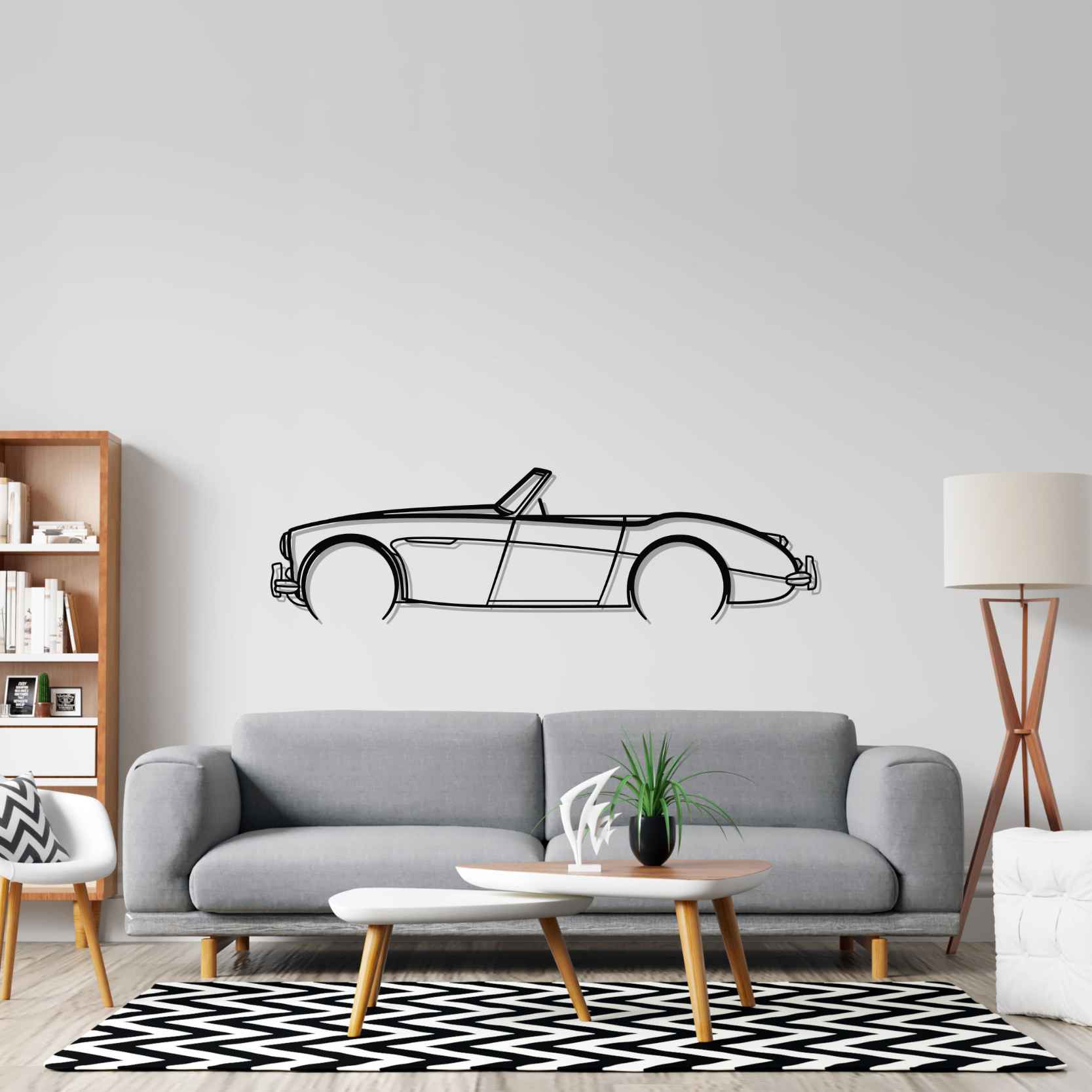 106 1957 Detailed Silhouette Metal Wall Art – Garage d'Art