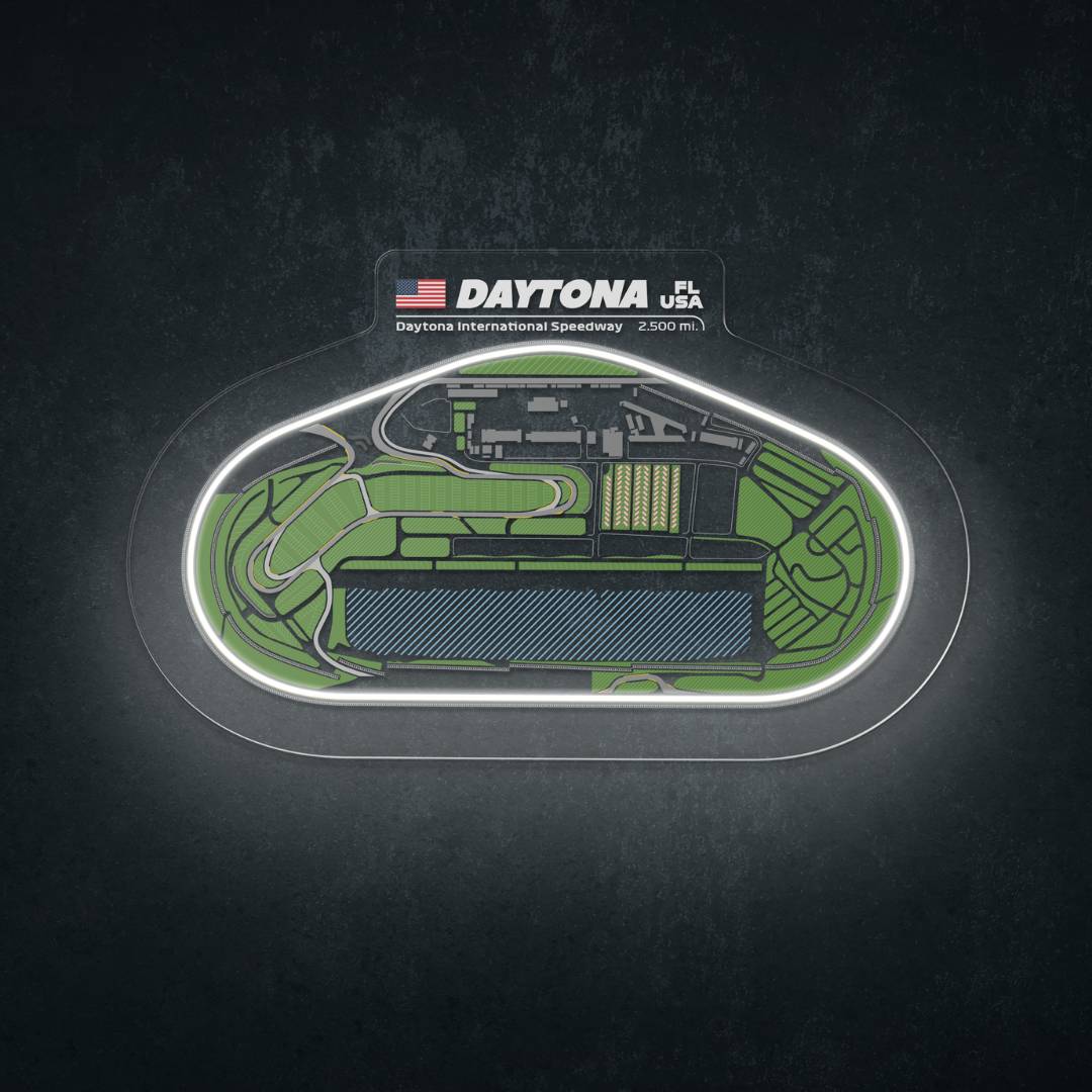 Daytona International Speedway Oval Neon Race Track