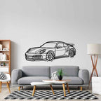 911 Model 992 Turbo Angle Silhouette Metal Wall Art
