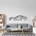 AMG GTS 2016 Detailed Silhouette Metal Wall Art