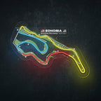 Sonoma Raceway Neon Race Track