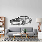 Challenger SRT 2023 Angle Silhouette Metal Wall Art
