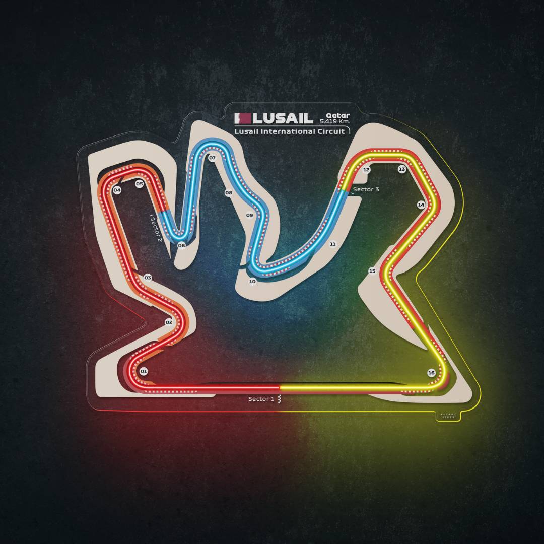 Lusail International Circuit Neon Race Track