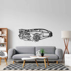 Aventador SVJ Roadster Angle Silhouette Metal Wall Art