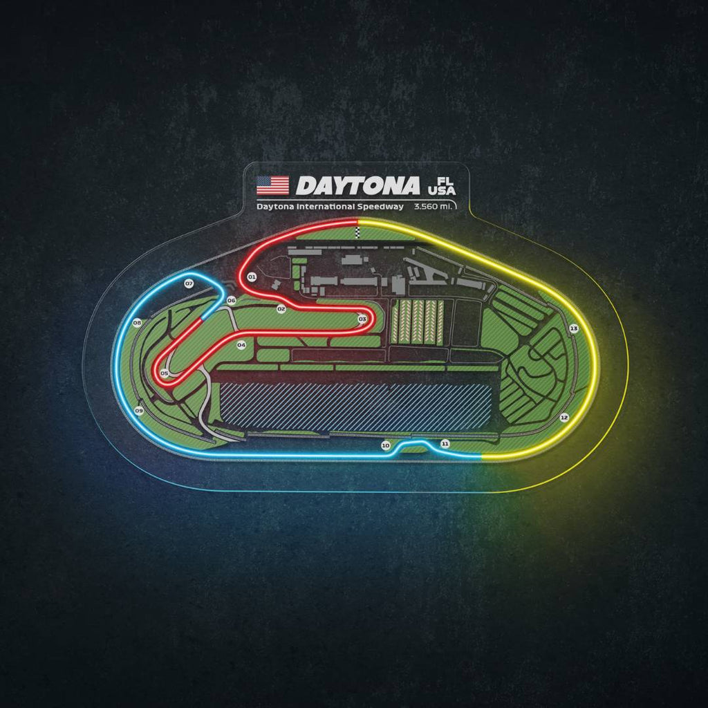 Daytona International Speedway Neon Race Track