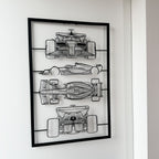 911 991 GT2 RS Frame Silhouette Metal Wall Art
