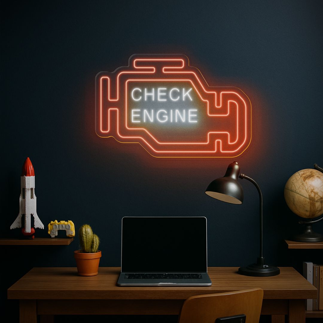 Check Engine Neon Sign