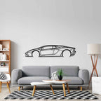 Aventador S Detailed Silhouette Metal Wall Art