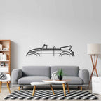 Beetle Convertible 1982 Classic Silhouette Metal Wall Art