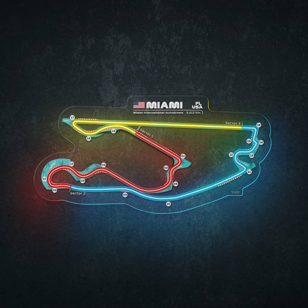 Miami International Autodrome Neon Race Track