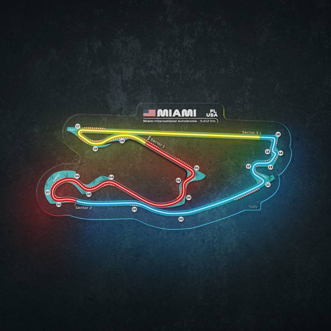 Miami International Autodrome Neon Race Track