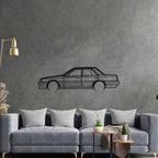 Skyline R31 1989 Detailed Silhouette Metal Wall Art