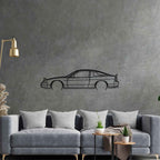 240SX S13 1991 Detailed Silhouette Metal Wall Art