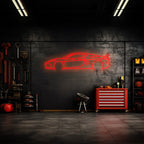 Corvette C8 Neon Silhouette