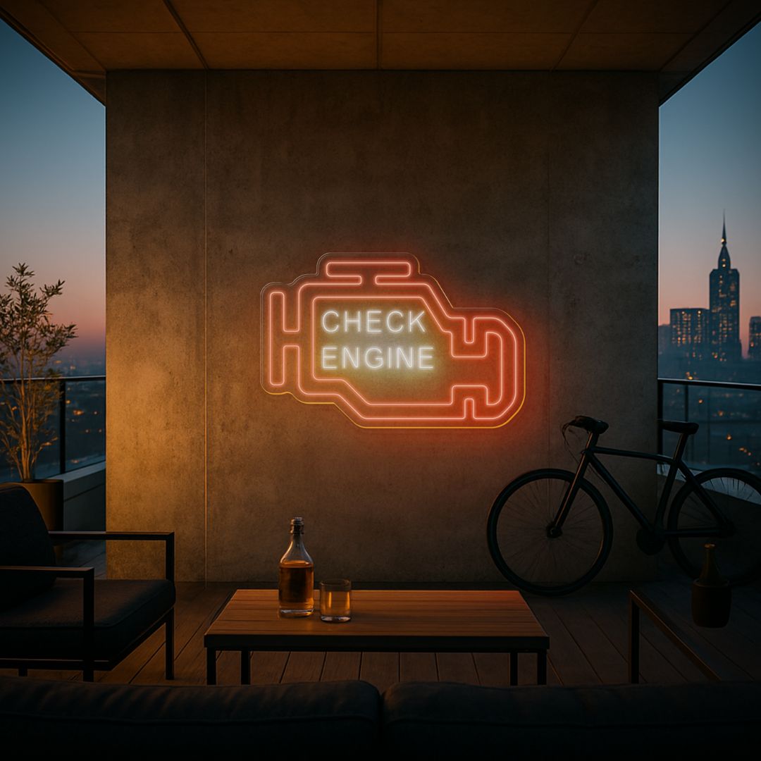 Check Engine Neon Sign