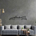 Beetle Convertible 1982 Classic Silhouette Metal Wall Art