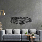 Aventador SVJ Roadster Angle Silhouette Metal Wall Art