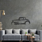 Street Rod 1932 Detailed Silhouette Metal Wall Art