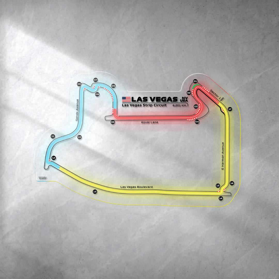 Las Vegas Strip Circuit Neon Race Track