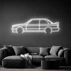 E30 M3 Detailed Neon Silhouette
