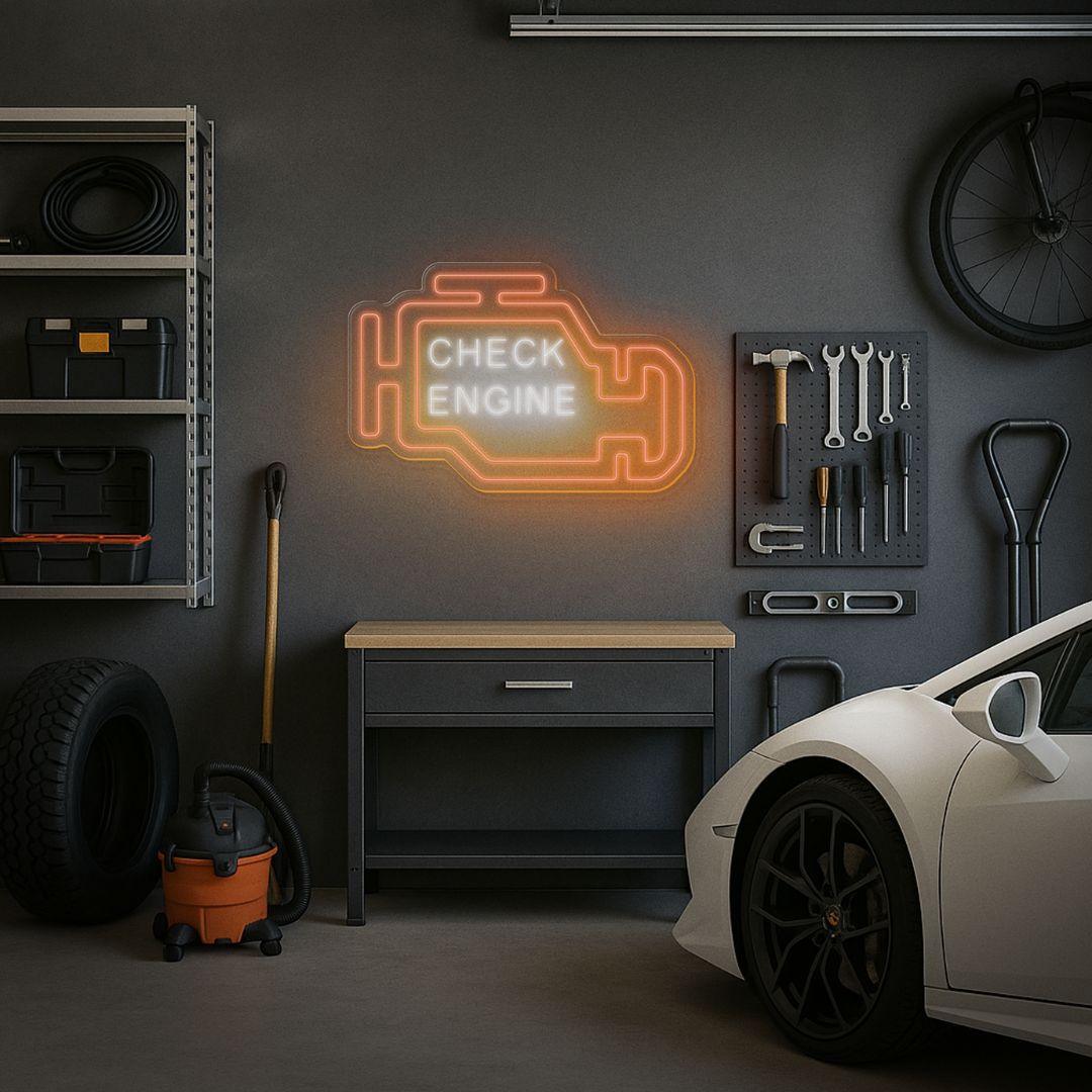 Check Engine Neon Sign
