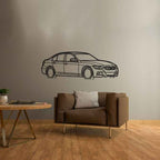 340i 2016 Angle Silhouette Metal Wall Art