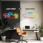 Circuit De Barcelona-Catalunya Neon Race Track