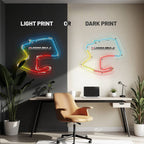 Laguna Seca Raceway Neon Race Track