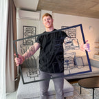 Corvette C7 Frame Silhouette Metal Wall Art