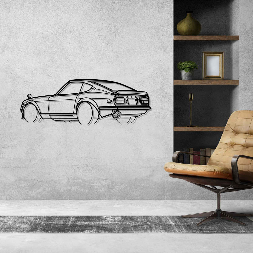 240Z 1972 Angle Silhouette Metal Wall Art