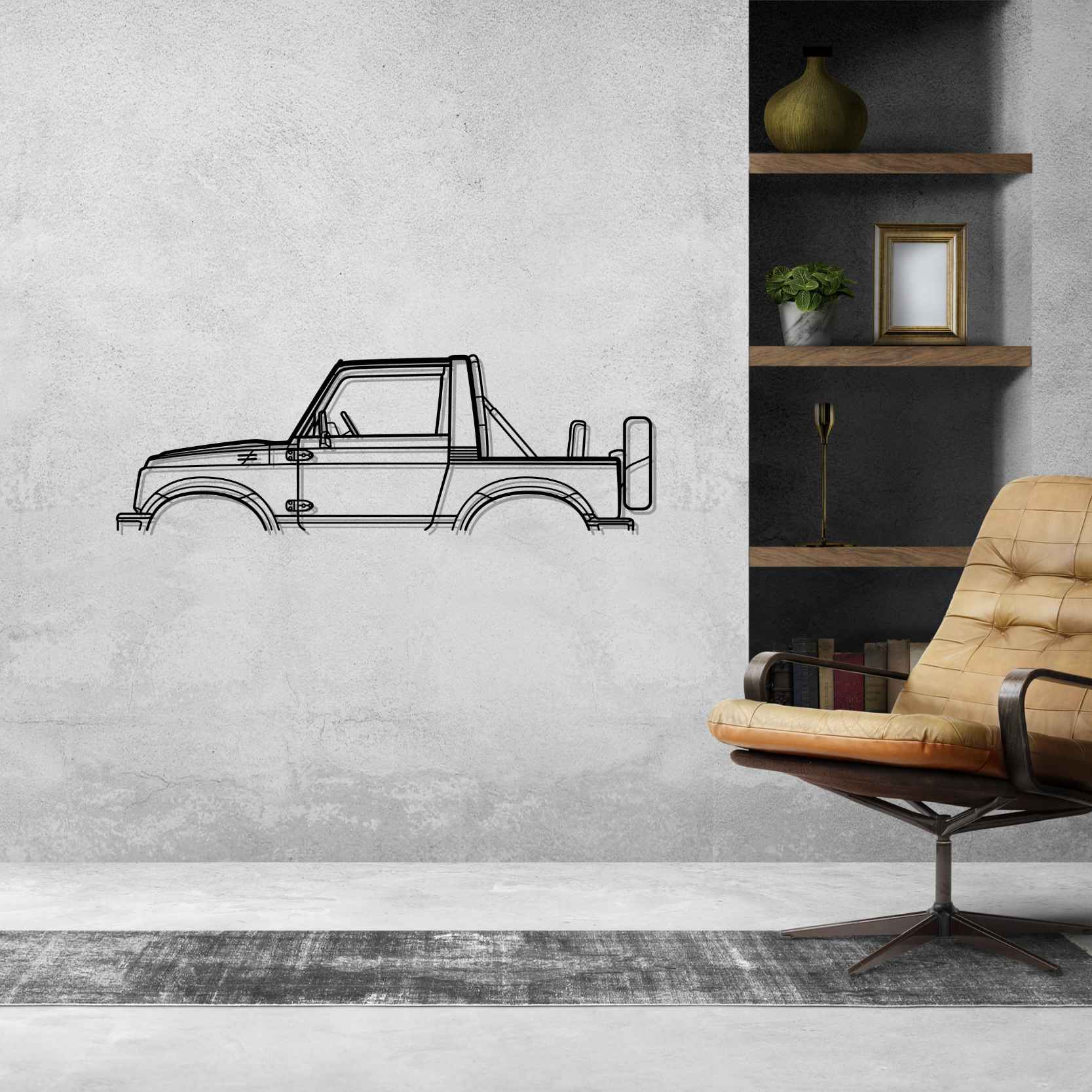 Samurai 1988 Classic Silhouette Metal Wall Art