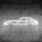 E Type Coupe Neon Silhouette