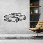718 Spyder Angle Silhouette Metal Wall Art