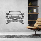 C63 AMG Front Silhouette Metal Wall Art