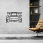 911 GT3 RS Model 992 Back Silhouette Metal Wall Art