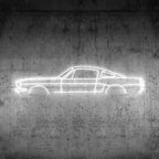 Mustang Fastback 1966 Neon Silhouette