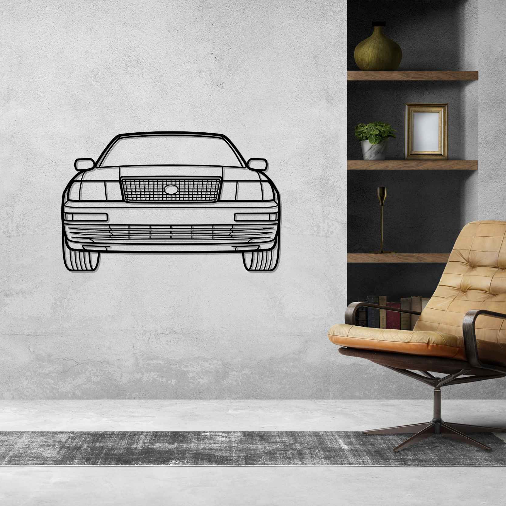 LS400 Front Silhouette Metal Wall Art