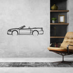 Mustang Cobra Cabrio 2004 Detailed Silhouette Metal Wall Art