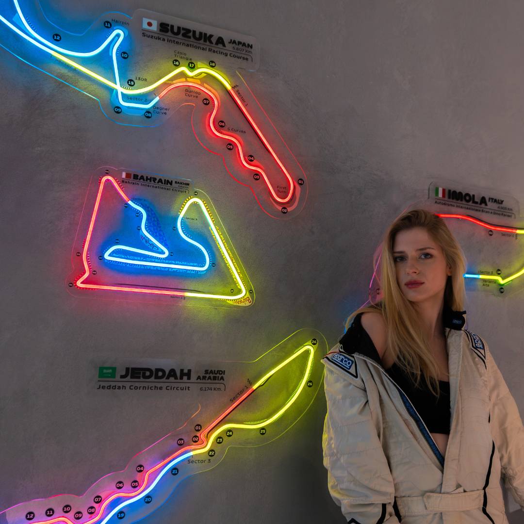 Albert Park Circuit Neon Race Track