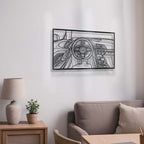 R8 Driver's Cockpit Metal Frame Wall Art