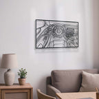 Camaro Driver's Cockpit Metal Frame Wall Art