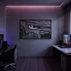 2024 Camaro ZLE 1LE Apex Front View Metal Neon Frame Wall Art