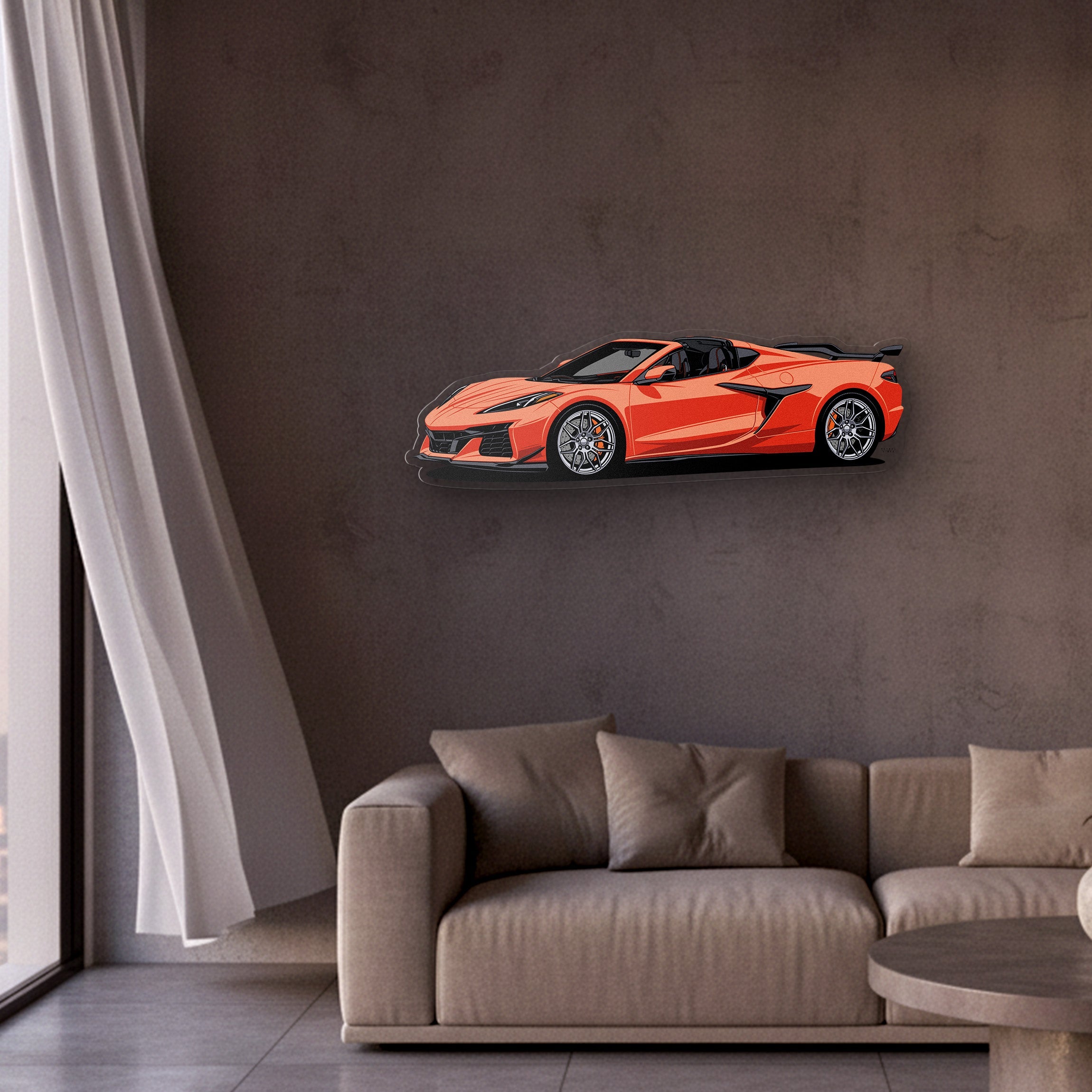 Corvette C8 Z06 Front Angle Acrylic Print