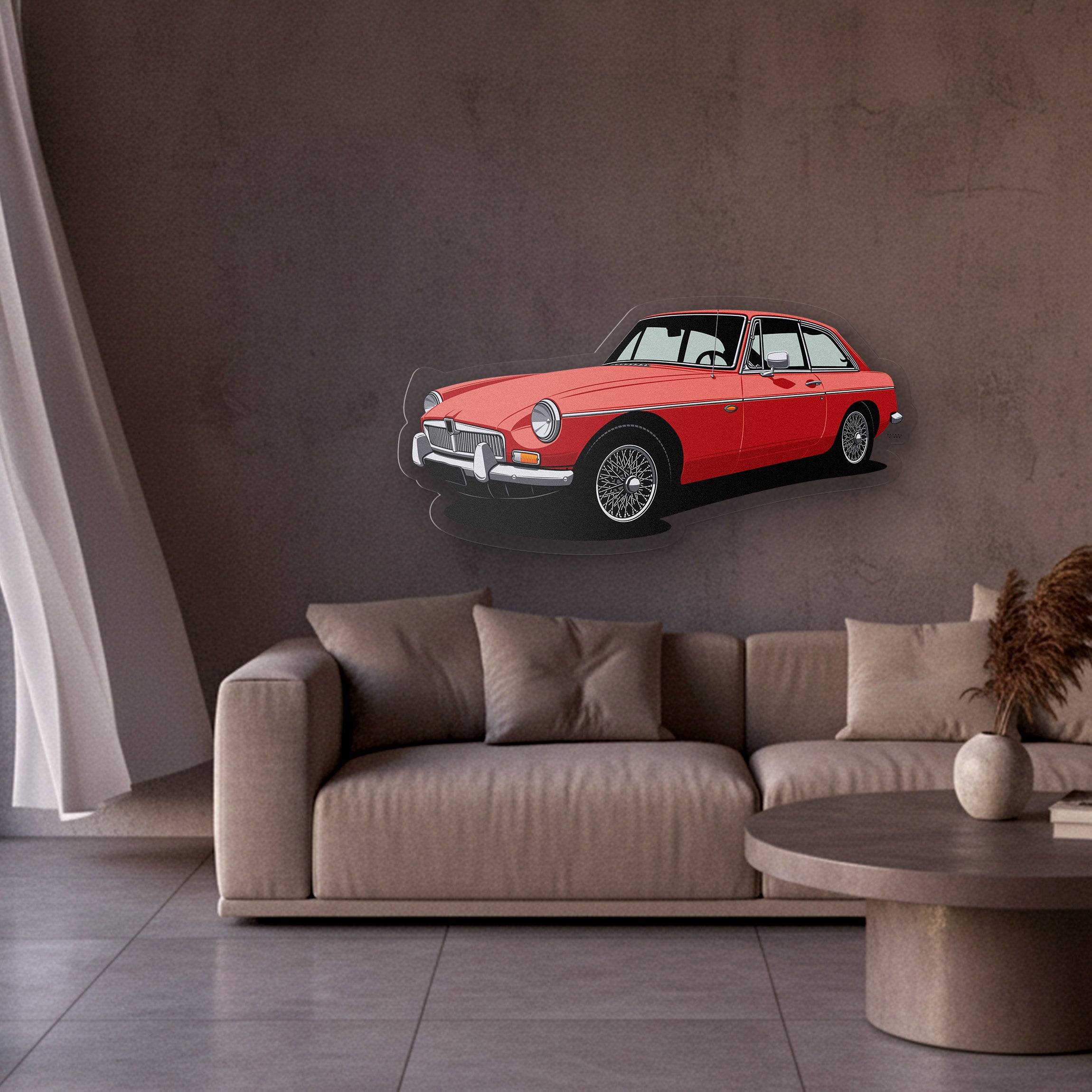 MGB GT Front Angle Acrylic Print