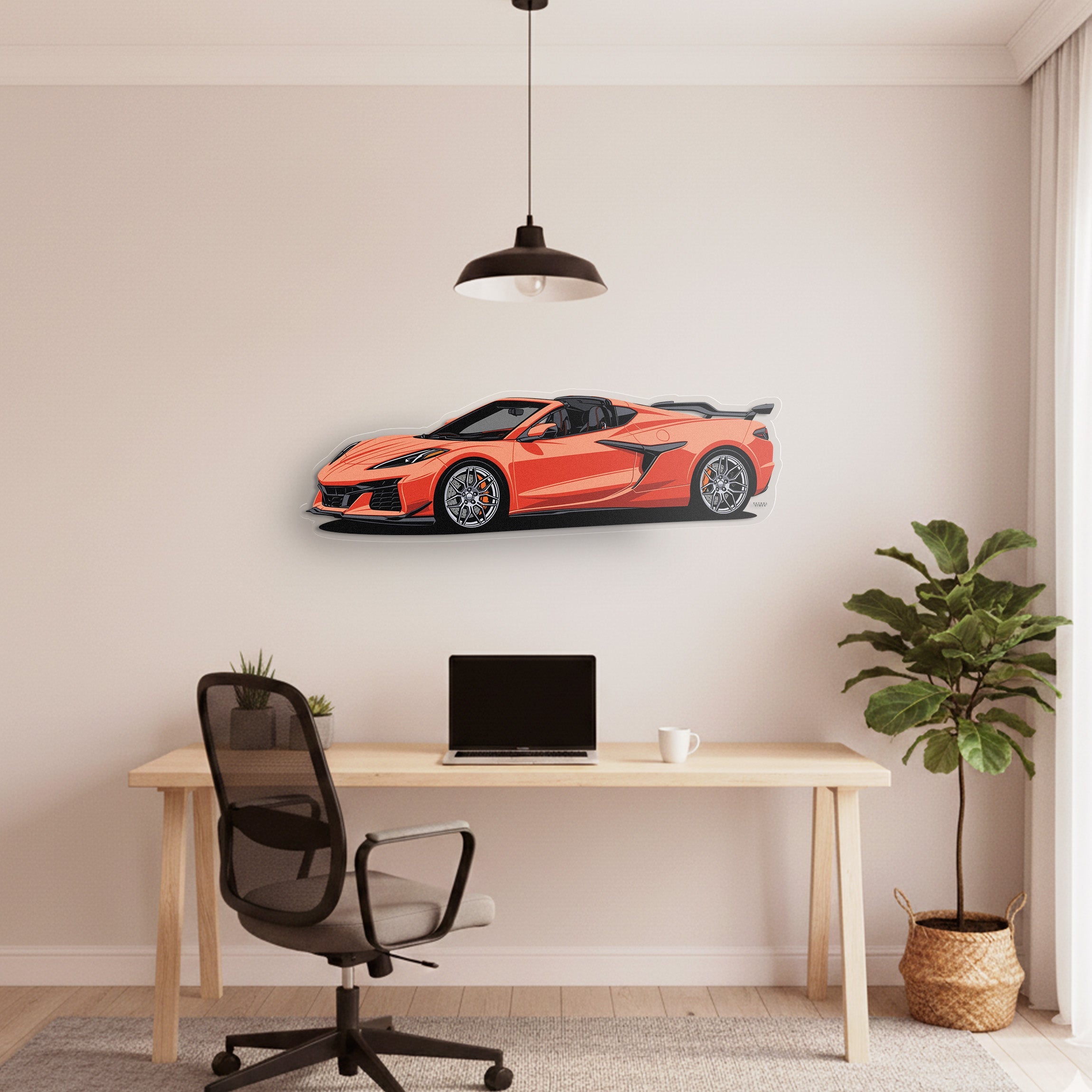 Corvette C8 Z06 Front Angle Acrylic Print