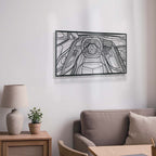 Corvette C8 Driver's Cockpit Metal Frame Wall Art
