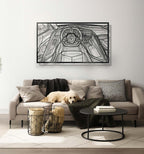 Corvette C8 Driver's Cockpit Metal Frame Wall Art