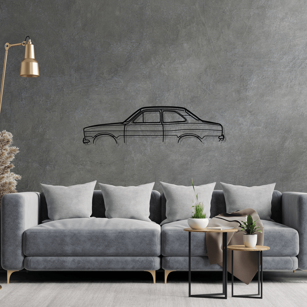 Escort Mk1 Classic Silhouette Metal Wall Art
