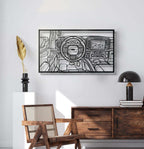 F150 Raptor Driver's Cockpit Metal Frame Wall Art