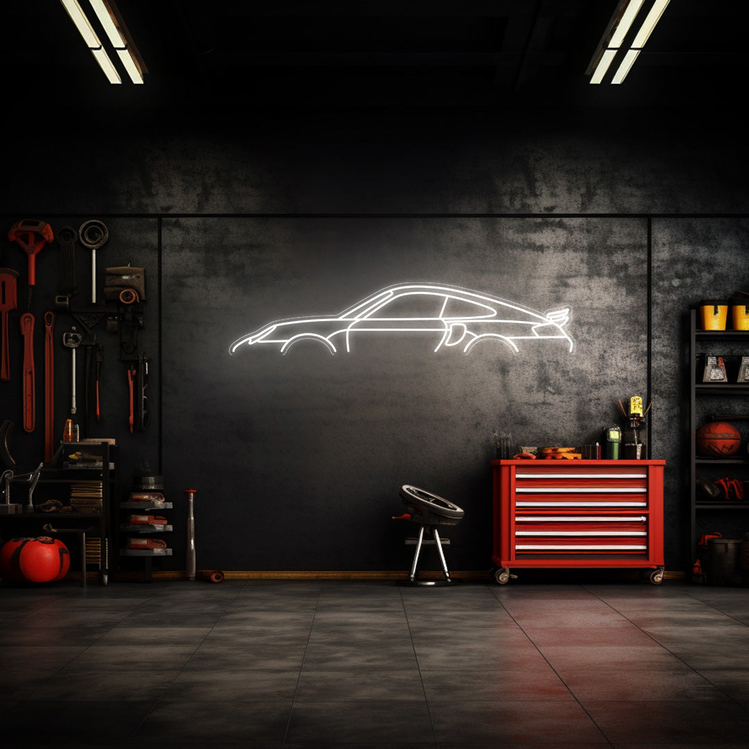 911 996 Turbo Neon Silhouette